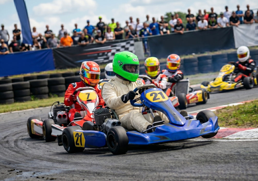 Wyścig gokartów na torze kartingowym